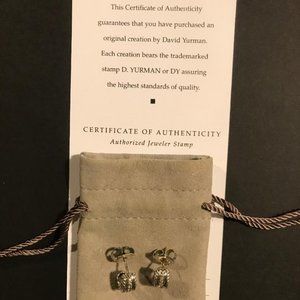 David Yurman Petite Diamond Huggie Earrings